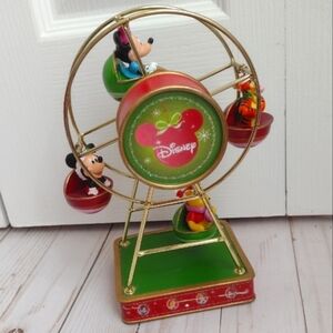 Vintage Disney Moving Musical Christmas Ferris Wheel Mickey Minnie Tigger Pooh